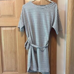 Doe & Rae Gray Striped Dress
